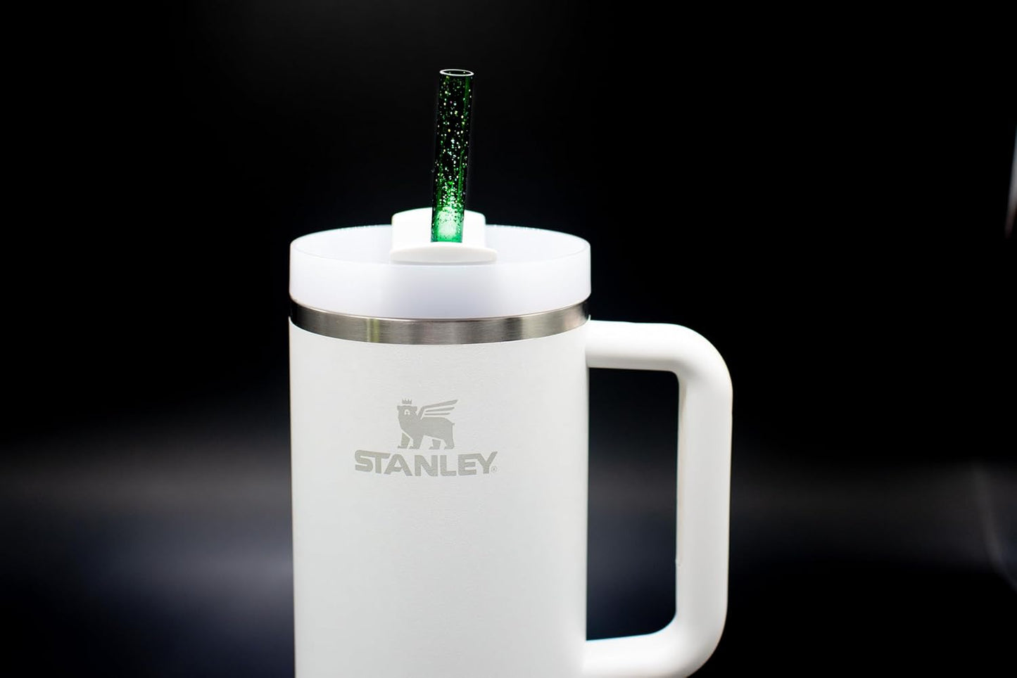 Large Replacement Straws for Stanley 40 oz. & 60 oz. FlowState Cups Emerald Sparkles